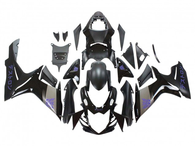 Descuento Carenados Moto Suzuki GSXR 600 / GSXR 750 2011-2024 - Negro Mate Gris Púrpura