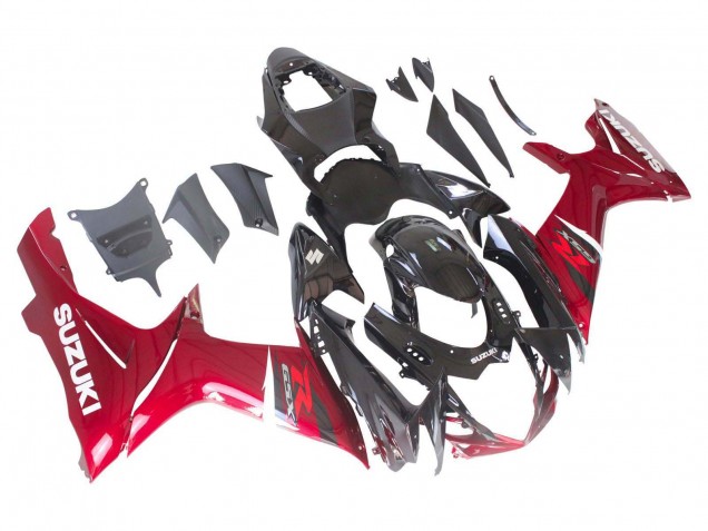 Descuento Carenado Moto Suzuki GSXR 600 / GSXR 750 2011-2024 - Rojo Negro Brillante