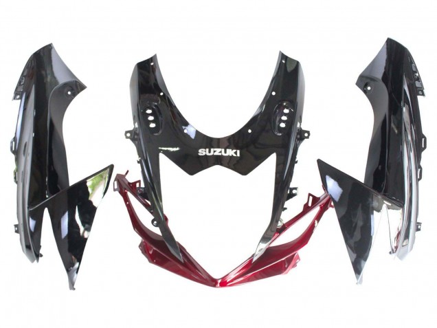 Descuento Carenado Moto Suzuki GSXR 600 / GSXR 750 2011-2024 - Rojo Negro Brillante