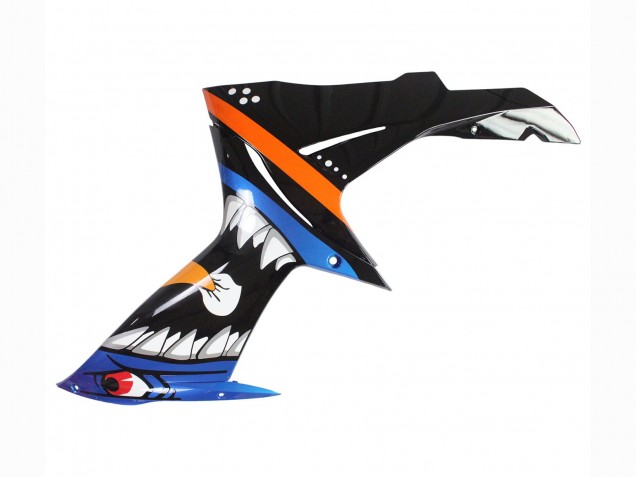 Descuento Carenados Moto Suzuki GSXR 600 / GSXR 750 2011-2024 - Azul Claro Naranja Negro Blanco Tiburón 46