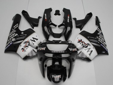 Descuento Carenados Moto Kawasaki ZX9R 1994-1997 - Negro Brillante Blanco West