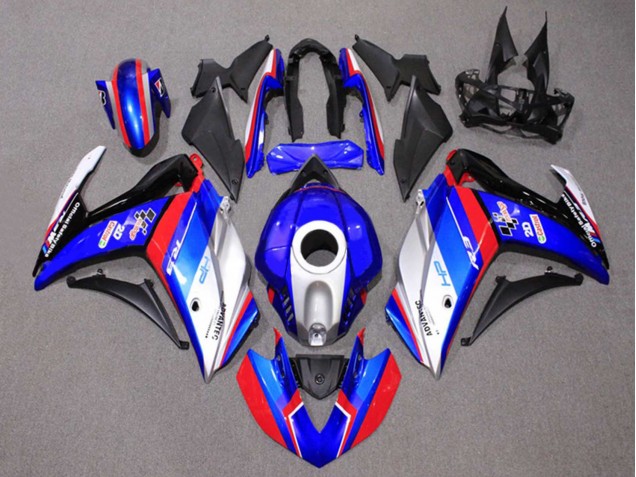 Descuento Carenados Moto Yamaha YZF R3/R25 2015-2018 - Azul Plata Rojo Negro Castrol