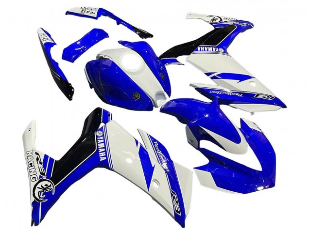 Descuento Carenados Moto Yamaha YZF R3/R25 2015-2018 - Blanco Azul Negro Carrera