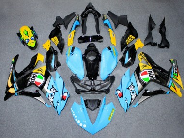 Descuento Carenados Moto Yamaha YZF R3/R25 2015-2018 - Azul Claro Amarillo Plata Negro