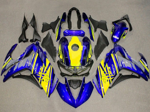 Descuento Carenado Moto Yamaha YZF R3/R25 2015-2018 - Amarillo Azul Negro Monstruo