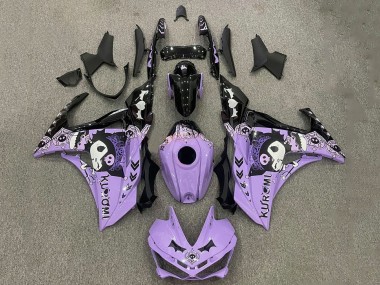 Descuento Carenados Moto Yamaha YZF R3/R25 2015-2018 - Púrpura Blanco Negro