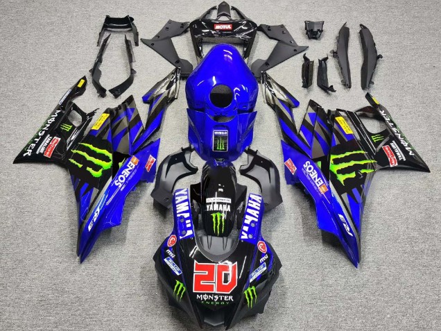Descuento Carenados Moto Yamaha YZF R3/R25 2019-2021 - Azul Negro Brillante Verde ENEOS Monstruo 20
