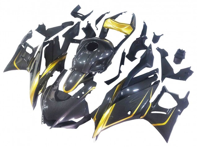 Descuento Carenados Moto Yamaha YZF R3/R25 2019-2021 - Oro Negro FibraCarbono