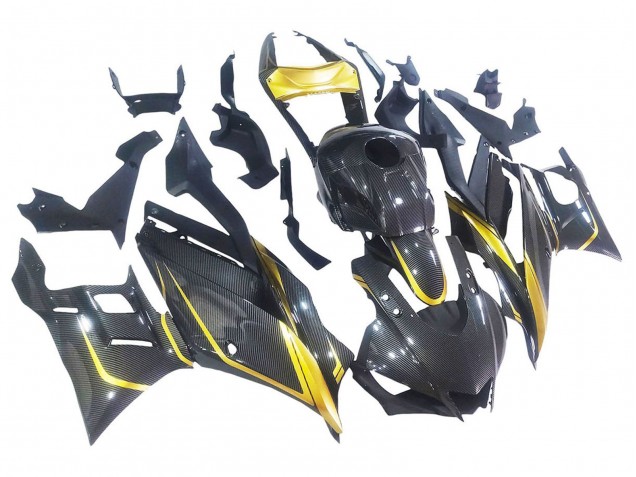 Descuento Carenados Moto Yamaha YZF R3/R25 2019-2021 - Oro Negro FibraCarbono