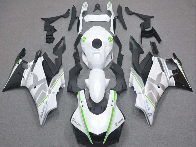 Descuento Carenados Moto Yamaha YZF R3/R25 2019-2021 - Blanco Verde Plata Negro