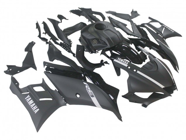 Descuento Carenados Moto Yamaha YZF R3/R25 2019-2021 - Negro Mate Plata
