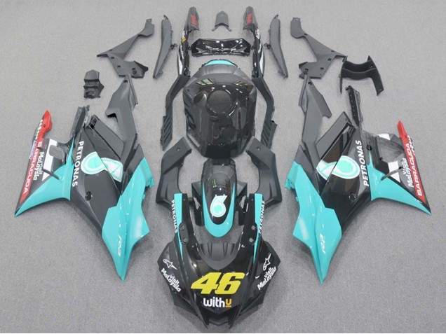 Descuento Carenados Moto Yamaha YZF R3/R25 2019-2021 - Azul Claro Rojo Negro Petronas 46