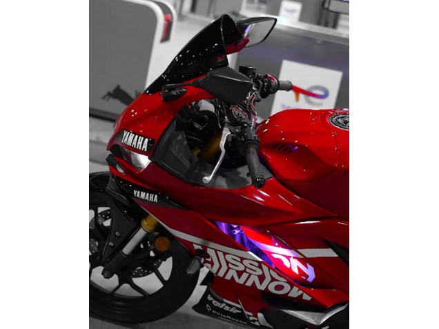Descuento Carenados Moto Yamaha YZF R3/R25 2019-2021 - Rojo Oscuro Blanco Plata Negro Valsir