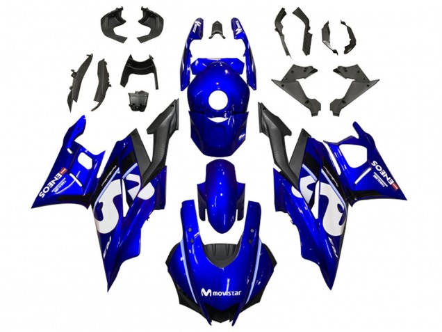 Descuento Carenados Moto Yamaha YZF R3/R25 2019-2021 - Azul Blanco Negro MoviStar ENEOS