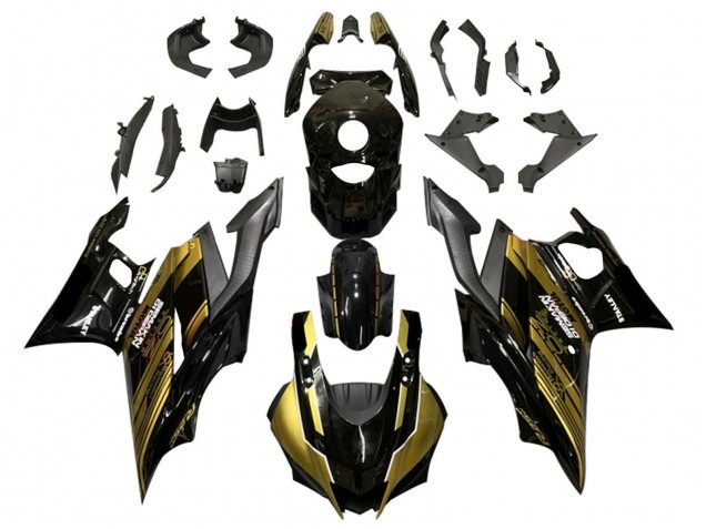Descuento Carenados Moto Yamaha YZF R3/R25 2019-2021 - Oro Negro Brillante Semakin Didepan