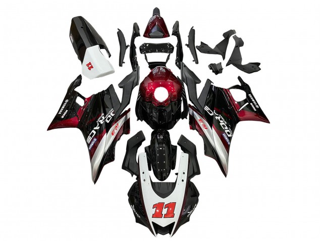 Descuento Carenados Moto Yamaha YZF R3/R25 2019-2021 - Blanco Rojo Negro 11