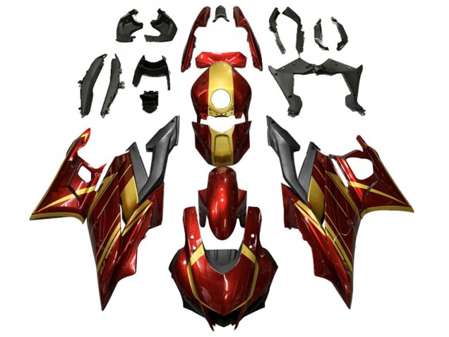 Descuento Carenados Moto Yamaha YZF R3/R25 2019-2021 - Rojo Oro Negro Mate
