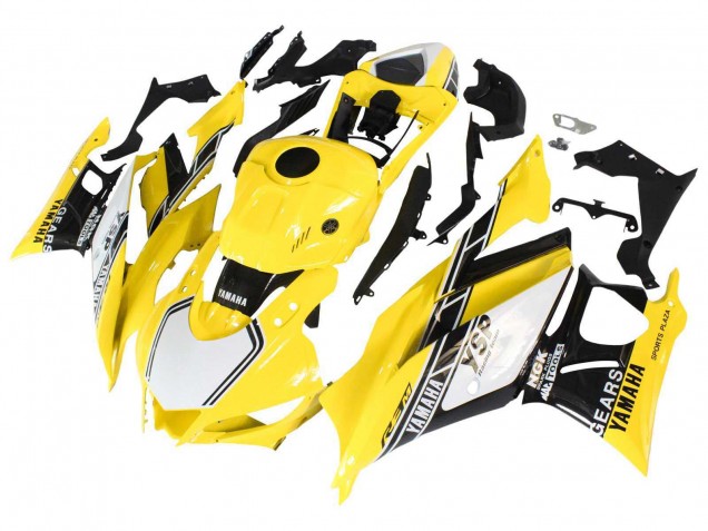 Descuento Carenados Moto Yamaha YZF R3/R25 2019-2021 - Amarillo Blanco Negro Raya