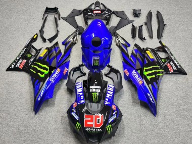 Descuento Carenados Moto Yamaha YZF R3/R25 2022-2024 - Azul Verde Negro Monstruo ENEOS 20