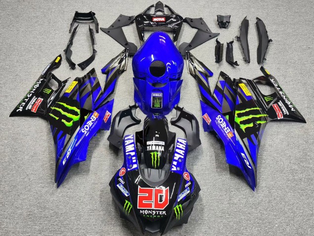 Descuento Carenados Moto Yamaha YZF R3/R25 2022-2024 - Azul Verde Negro Monstruo ENEOS 20