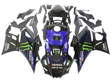 Descuento Carenados Moto Yamaha YZF R3/R25 2022-2024 - Azul Verde Negro Monstruo Yamalube ENEOS