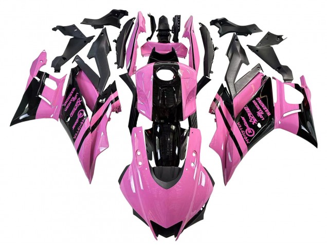 Descuento Carenados Moto Yamaha YZF R3/R25 2022-2024 - Rosa Negro Brillante Monstruo