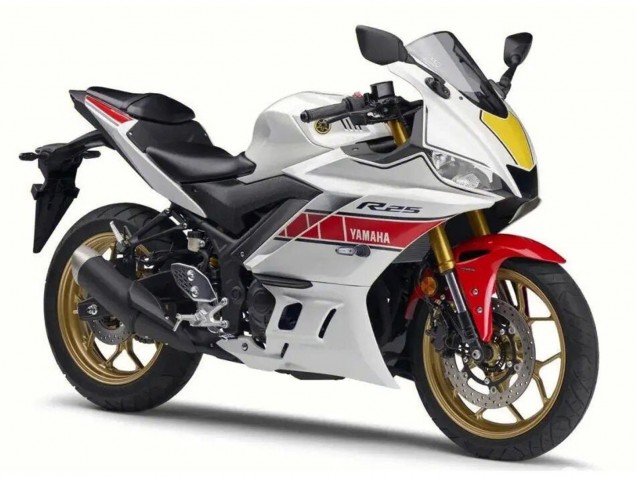 Descuento Carenado Moto Yamaha YZF R3/R25 2022-2024 - Blanco Rojo Negro