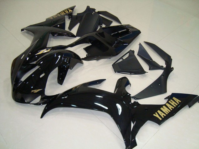 Descuento Carenados Moto Yamaha YZF R1 2002-2003 - Negro Brillante Oro Calcomanías