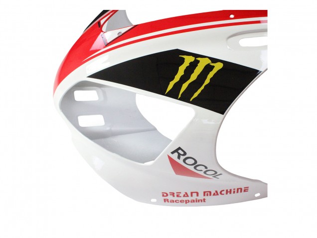 Descuento Carenados Moto Yamaha YZF 1000 R1 1998-1999 - Rojo Blanco Negro Amarillo Monstruo Milwaukee MAXXIS 11