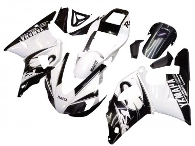 Descuento Carenados Moto Yamaha YZF 1000 R1 1998-1999 - Blanco Negro Brillante