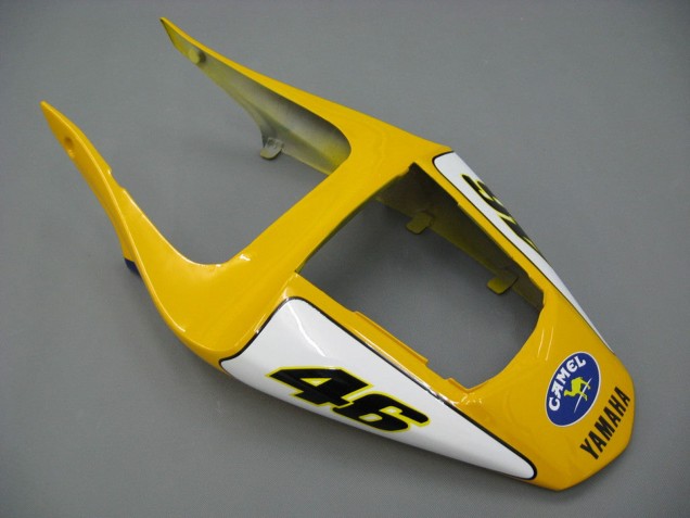 Descuento Carenados Moto Yamaha YZF 1000 R1 2000-2001 - Blanco Amarillo Azul Motul Camello