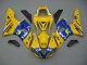 Descuento Carenados Moto Yamaha YZF 1000 R1 2000-2001 - Blanco Amarillo Azul Motul Camello