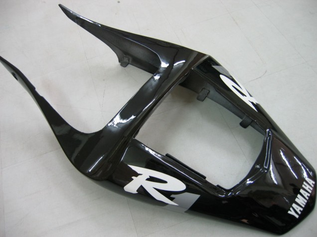 Descuento Carenados Moto Yamaha YZF 1000 R1 2000-2001 - Negro Brillante Blanco Calcomanía