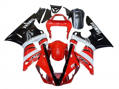 Descuento Carenados Moto Yamaha YZF 1000 R1 2000-2001 - Rojo Blanco Negro Brillante