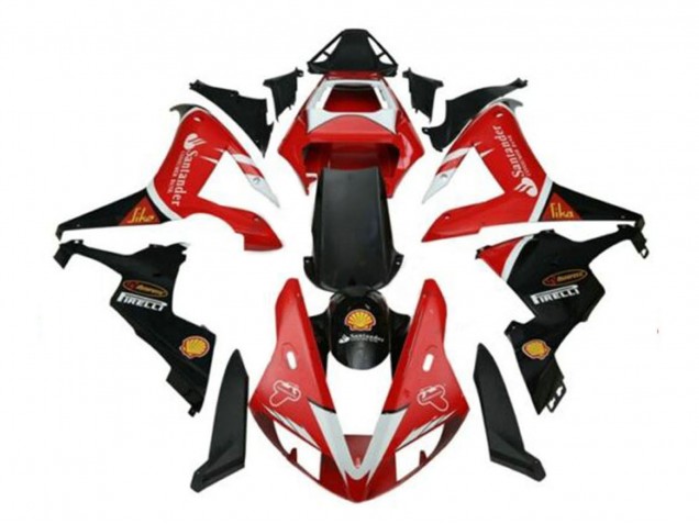Descuento Carenados Moto Yamaha YZF 1000 R1 2002-2003 - Rojo Plata Negro Santander
