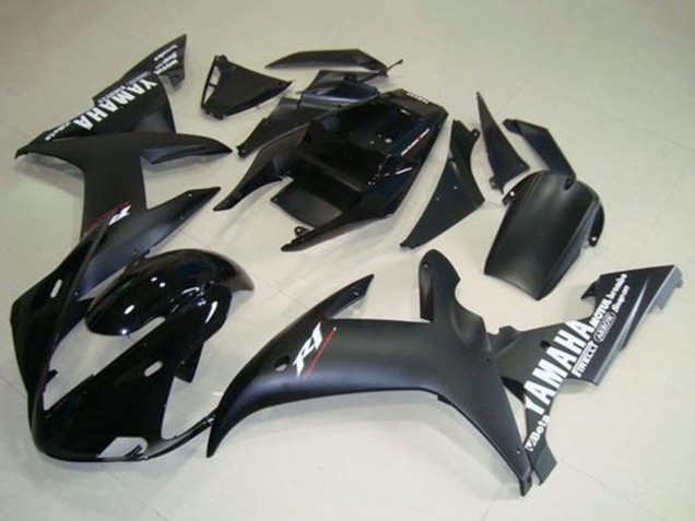 Descuento Carenados Moto Yamaha YZF R1 2002-2003 - Negro Brillante Negro Mate Blanco Calcomanías