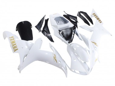 Descuento Carenados Moto Yamaha YZF 1000 R1 2002-2003 - Blanco Oro Calcomanías