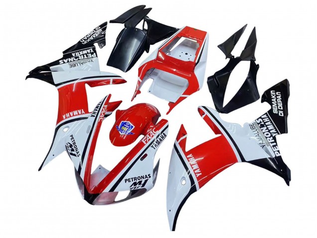 Descuento Carenados Moto Yamaha YZF 1000 R1 2002-2003 - Blanco Rojo Negro Petronas