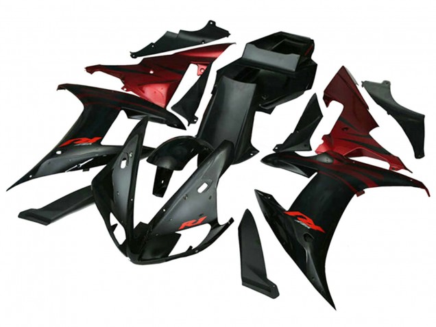 Descuento Carenados Moto Yamaha YZF 1000 R1 2002-2003 - Rojo Negro Llama
