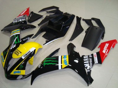 Descuento Carenados Moto Yamaha YZF R1 2002-2003 - Negro Brillante Amarillo Rojo Verde Motul Monstruo