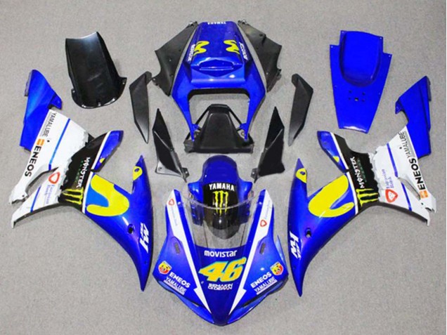 Descuento Carenados Moto Yamaha YZF 1000 R1 2002-2003 - Azul Blanco Negro Amarillo Monstruo 46