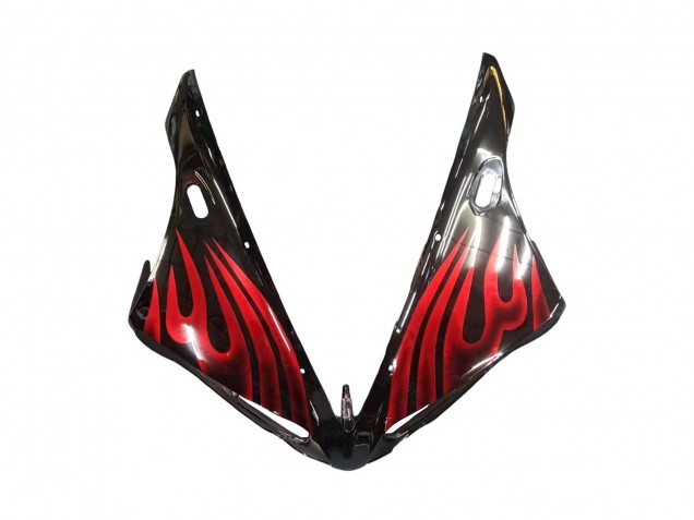 Descuento Carenados Moto Yamaha YZF 1000 R1 2004-2006 - Negro Brillante Rojo Llama