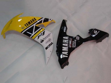 Descuento Carenados Moto Yamaha YZF 1000 R1 2004-2006 - Amarillo Blanco Negro Brillante