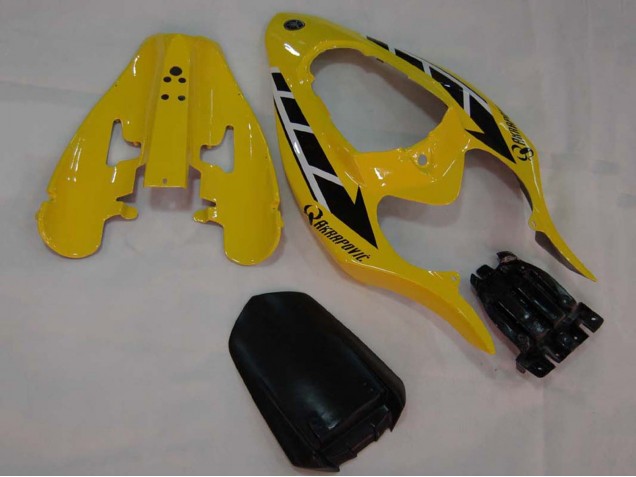 Descuento Carenados Moto Yamaha YZF 1000 R1 2004-2006 - Amarillo Blanco Negro Brillante