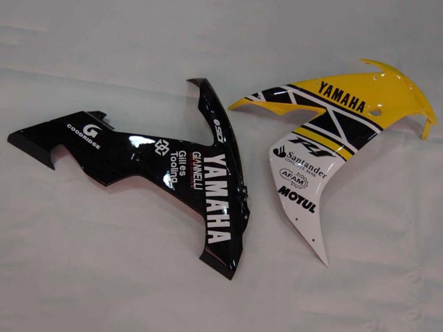 Descuento Carenados Moto Yamaha YZF 1000 R1 2004-2006 - Amarillo Blanco Negro Brillante