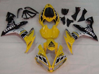 Descuento Carenados Moto Yamaha YZF 1000 R1 2004-2006 - Amarillo Blanco Negro Brillante