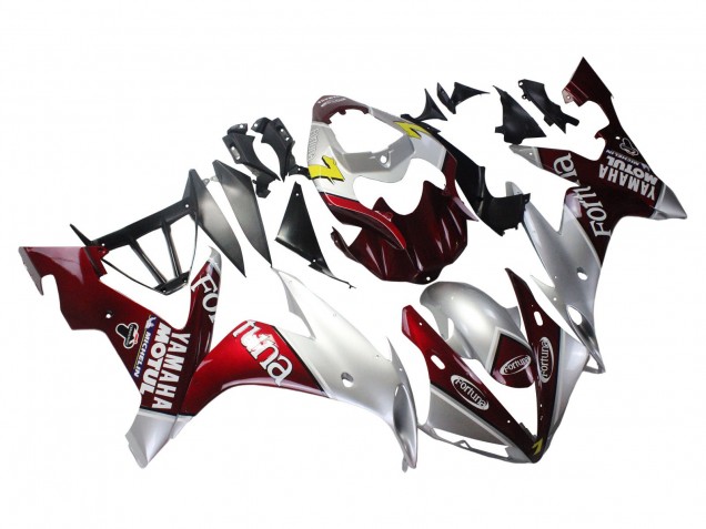 Descuento Carenados Moto Yamaha YZF 1000 R1 2004-2006 - Plata Rojo Fortuna Motul