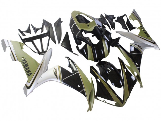 Descuento Carenados Moto Yamaha YZF 1000 R1 2004-2006 - Oro Claro Blanco Negro Brillante