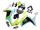 Descuento Carenados Moto Yamaha YZF 1000 R1 2007-2008 - Azul Claro Verde Lima Negro