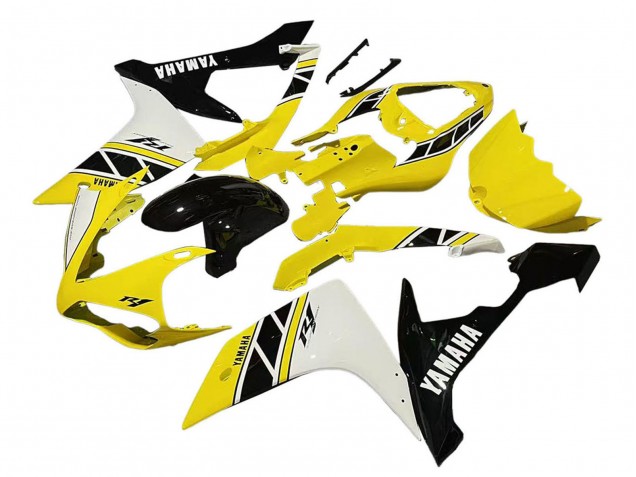 Descuento Carenado Moto Yamaha YZF 1000 R1 2007-2008 - Amarillo Blanco Negro